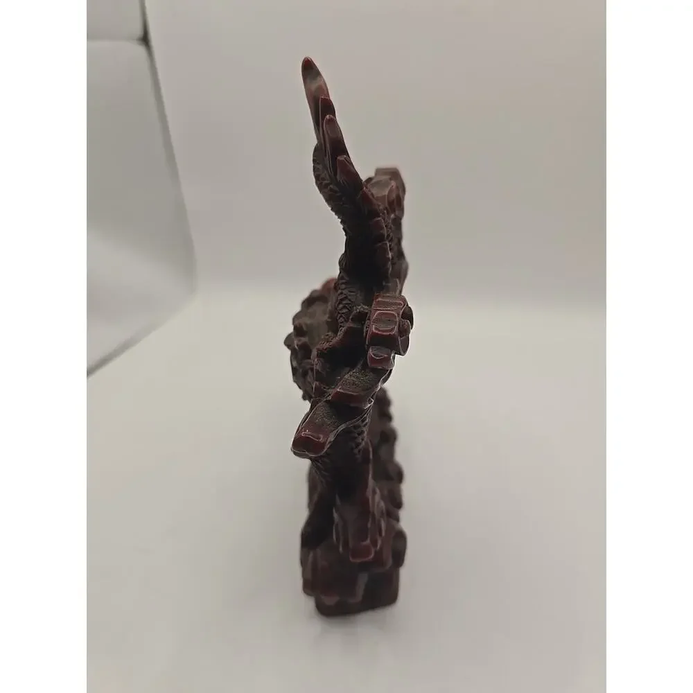 Vintage Handcrafted Resin Dragon Statue 6”long x 6.5”h